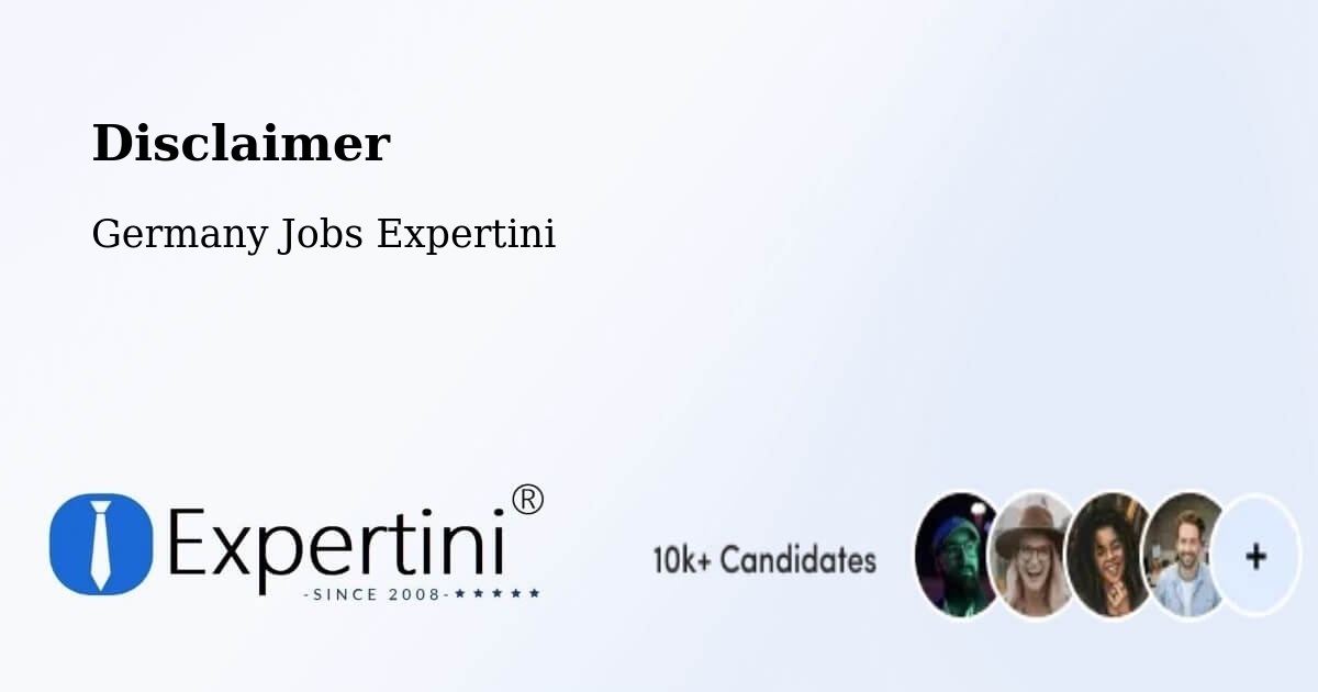 Disclaimer – Moringen - Germany Jobs Expertini